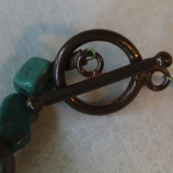 Natural Turquoise and Copper 8" Bracelet NWOT - Picture 3 of 7
